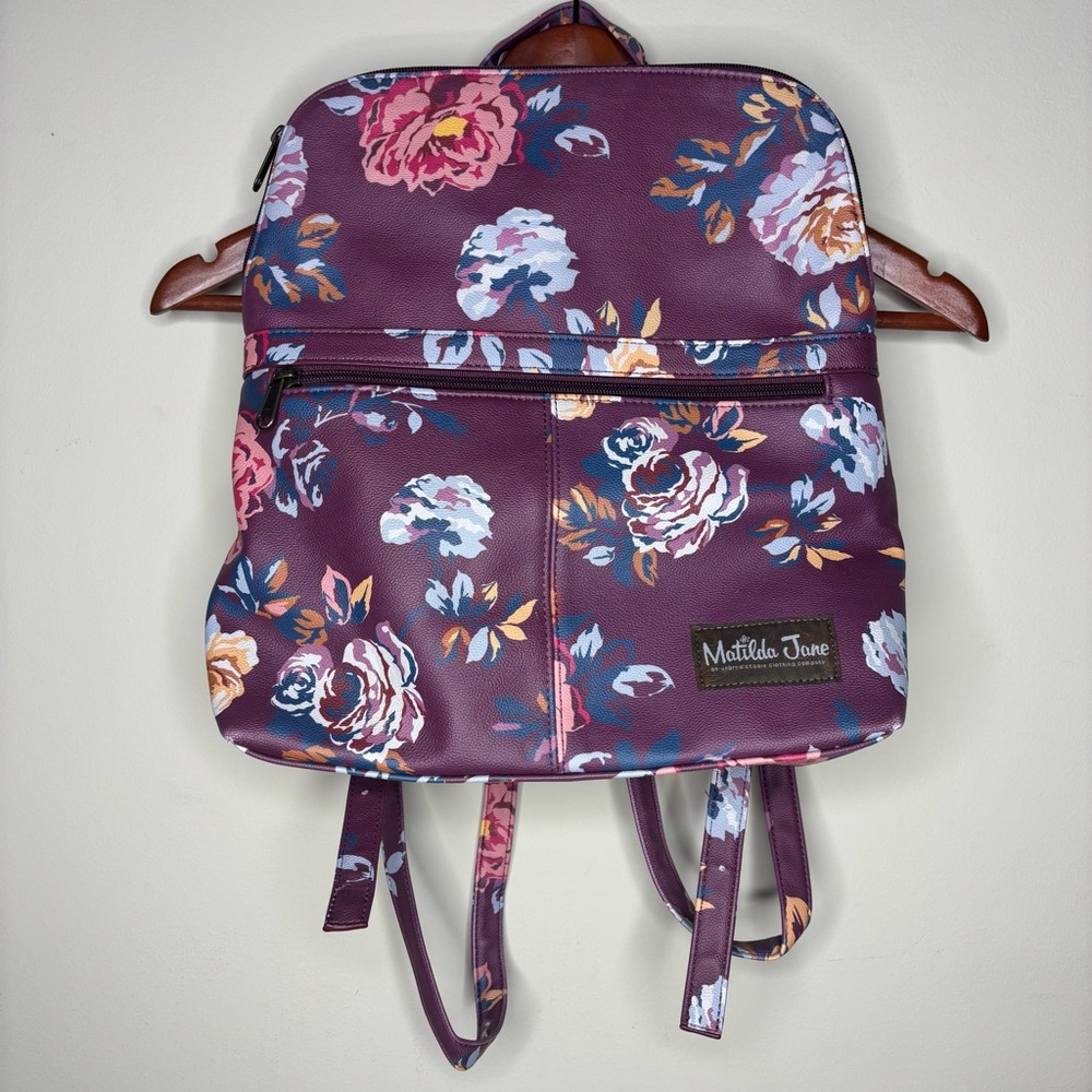 Matilda Jane Moments With You Plum Perfect Backpack Purse Womens